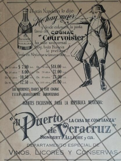 CARTEL ANTIGUO ORIGINAL TIENDA AL PUERTO DE VERACRUZ 1927 1058