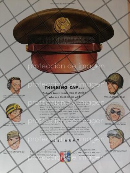 CARTEL VINTAGE RECLUTAMIENTO MILITAR DE U.S.A. 1950