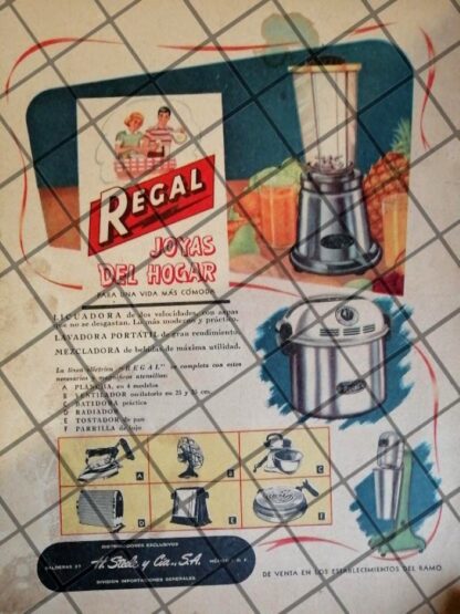 CARTEL PUBLICITARIO RETRO ELECTRODOMESTICOS REGAL 1956 609