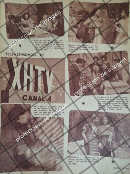 AFICHE ANTIGUO NACE LA TELEVISORA XHTV 1953