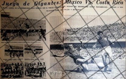 AFICHE ANTIGUO MEXICO Vs COSTA RICA. COPA PANAMERICANA 1956 FUTBOL