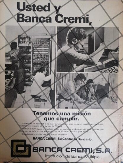 CARTEL ANTIGUO BANCA CREMI 1978 1100