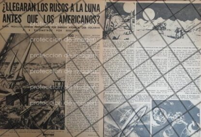 AFICHE ANTIGUO LOS RUSOS A LA LUNA ? 1956