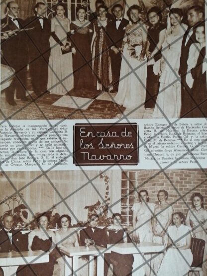 AFICHE RETRO FIESTA CASA ANTONIO NAVARRO 1948