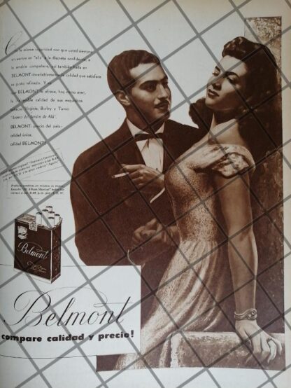 AFICHE RETRO. CIGARROS BELMONT 1948 /291