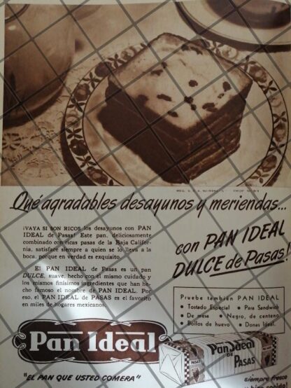 CARTEL ANTIGUO. PAN DULCE PAN IDEAL S.A 1948 1010