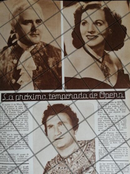 AFICHE RETRO. TEMPORADA DE OPERA 1948