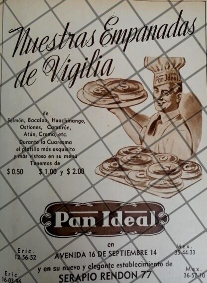 CARTEL ANTIGUO. PAN DULCE PAN IDEAL S.A 1948 -4