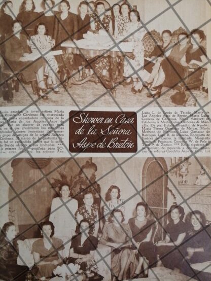 AFICHE ANTIGUO SHOWER EN LA CASA BRETO ASPE 1948