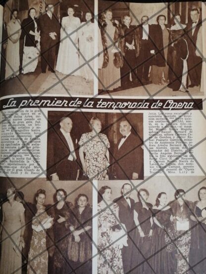 AFICHE ANTIGUO PREMIER TEMPORADA DE OPERA 1948