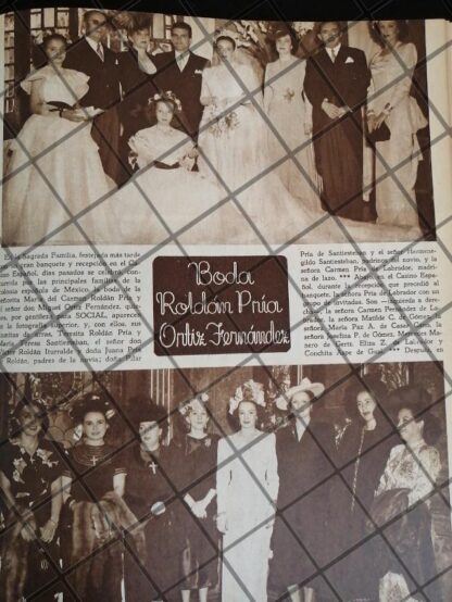 AFICHE ANTIGUO BODA. ORTIZ ROLDAN 1948