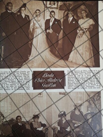 AFICHE ANTIGUO BODA. GUILLEN CHICO 1948