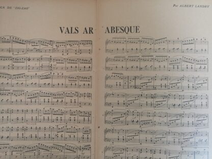 PARTITURA ANTIGUA VALS ARABE. ALBERT LANDRY. 1920