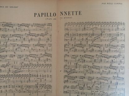 PARTITURA ANTIGUA INEDITA PAPILLONETE. MELQUIADES CAMPOS. 1920