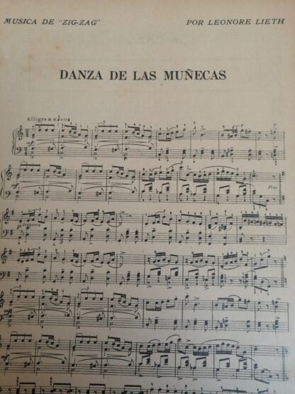 PARTITURA ANTIGUA 1920 DANZA DE LAS MUÑECAS. LEONORE LIETH