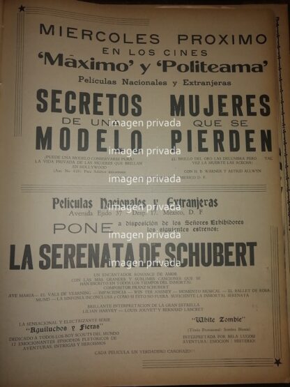 CARTEL RETRO FUNCIONES  CINE POLITEMA Y MAXIMO 1941 ETC