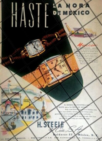 CARTEL PUBLICITARIO RETRO RELOJES HASTE 1940 /104