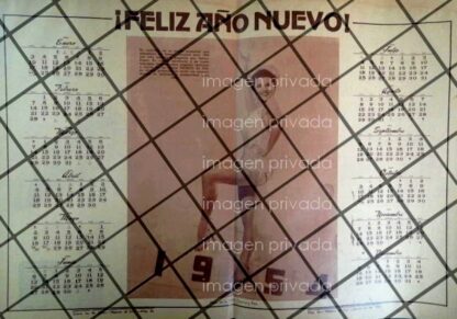 AFICHE ANTIGUO. CALENDARIO DE 1954