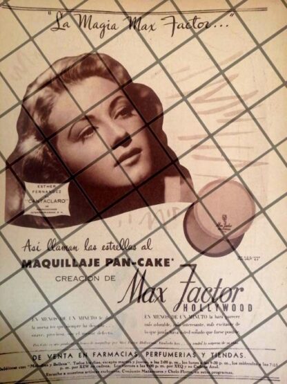 CAMPAÑA PUBLICITARIA COMPLETA MAX FACTOR Y ESTRELLAS DE CINE 1945-48 - Imagen 6