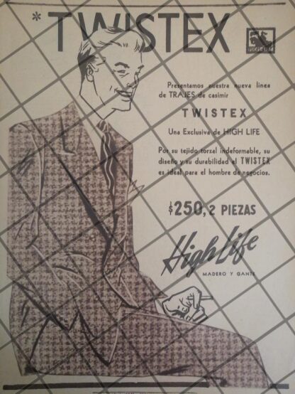 CARTEL RETRO TIENDAS HIGH LIFE 1946 E12