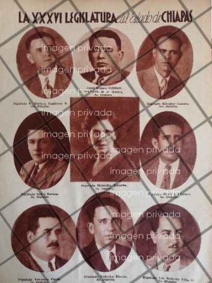 CARTEL RETRO 36 LEGISLATURA DE CHIAPAS 1939