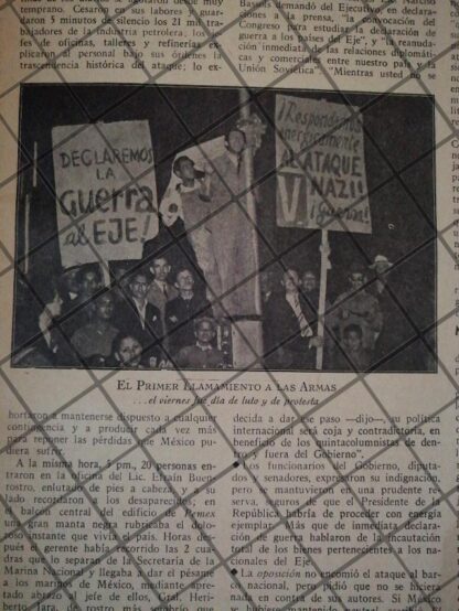 REVISTA ANTIGUA MEXICO DECLARARA GUERRA A ALEMANIA 1942 - Imagen 3