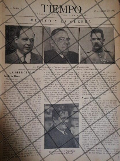 REVISTA ANTIGUA MEXICO DECLARA LA GUERRA AL EJE 1942 - Imagen 4