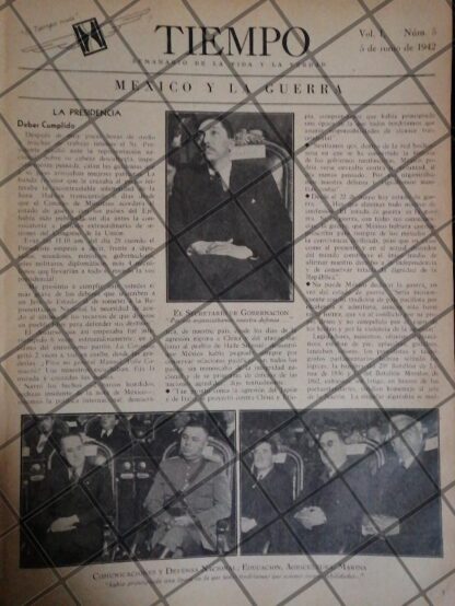 REVISTA ANTIGUA MEXICO EN ESTADO DE GUERRA Vs EL EJE 1942 - Imagen 3