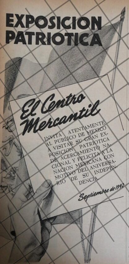 AFICHE DE GOBIERNO 1942 EXPOSICION PATRIOTICA 1942