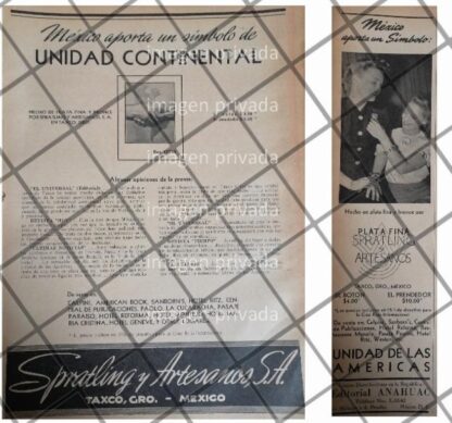 SPRATLING Y ARTESANOS S.A BOTON DE LA UNIDAD CONTINETAL 1942