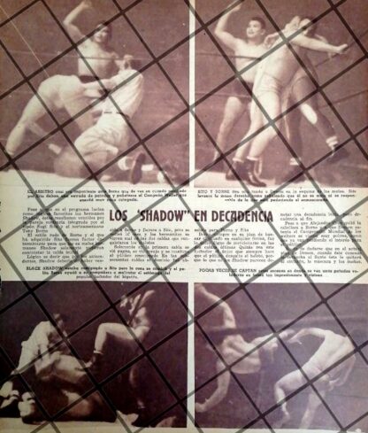 AFICHE RETRO LUCHA LIBRE LOS HERMANOS SHADOW Vs VARIOS