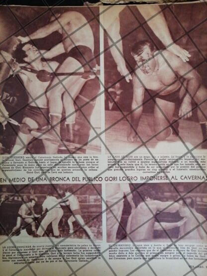 AFICHE RETRO LUCHA LIBRE CAVERNARIO GALINDO Vs GORI GUERRERO 41