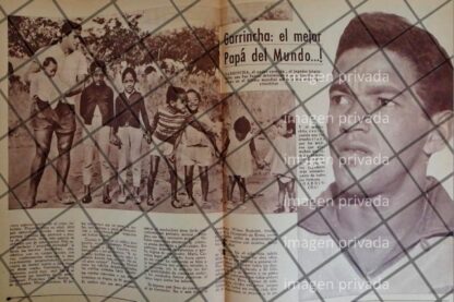 AFICHE RETRO FUTBOLISTA MANUEL DOS SANTOS "GARRINCHA" 1963