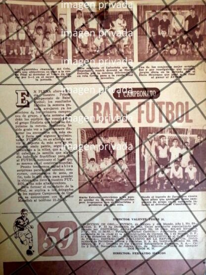 AFICHE RETRO CAMPEONATO "BABE FUTBOL" 1963 /RARO 3