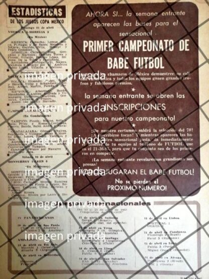 AFICHE RETRO CAMPEONATO "BABE FUTBOL" 1963 /RARO 2