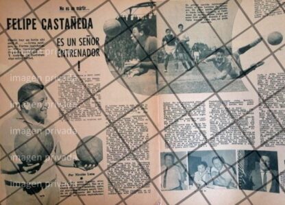 AFICHE RETRO ENTRENADOR. FELIPE CASTAÑEDA 1963 FUTBOL