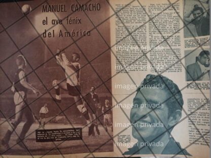 AFICHE RETRO FUTBOLISTA. MANUEL CAMACHO MELENDEZ 1963