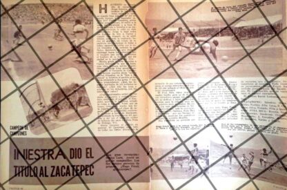 AFICHE RETRO PARTIDO ZACATEPEC Vz POZA RICA 1955