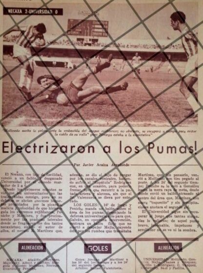 AFICHE RETRO PARTIDO NECAXA - PUMAS 1963