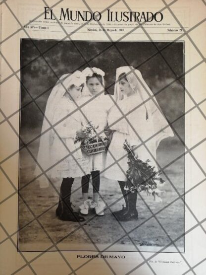 PORTADA ANTIGUA 1907 ARTE FOTOGRAFICO. FLORES DE MAYO