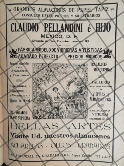 CARTEL ANTIGUO TIENDA CLAUDIO PELLANDINI 1910 -26