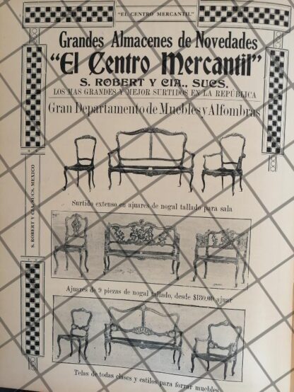 CARTEL ANTIGUO TIENDA EL CENTRO MERCANTIL 1910 -24