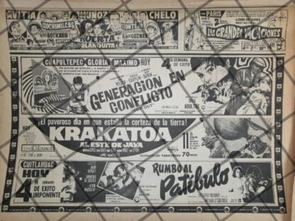 CARTELERA DE CINE RETRO VARIOS CINES 1969