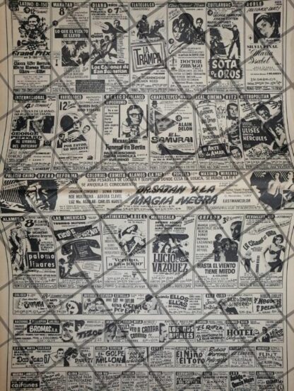 CARTELERA DE CINE VINTAGE 15 JUNIO 1969 S