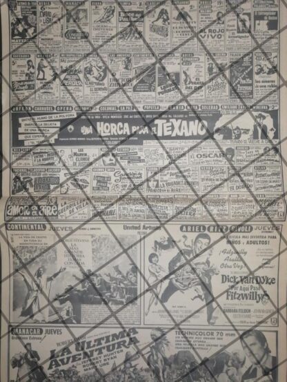 CARTELERA DE CINE RETRO 25 MAR 1969