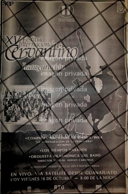 CARTEL DE GOBIERNO RETRO. 15 FESTIVAL CERVANTINO 1987