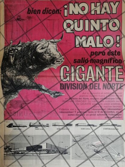 PUBLICIDAD RETRO. TIENDA GIGANTE 1969 T. POSTER /5