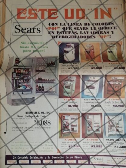 PUBLICIDAD RETRO. TIENDA SEARS 1969 TAM. POSTER /15