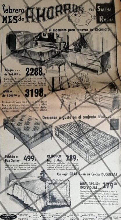 PUBLICIDAD RETRO TIENDA SALINAS Y ROCHA 1969 /10