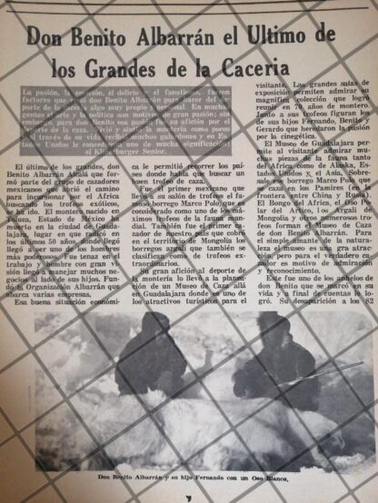 AFICHE ANTIGUO MUERE EL CAZADOR BENITO ALBARRAN 1985